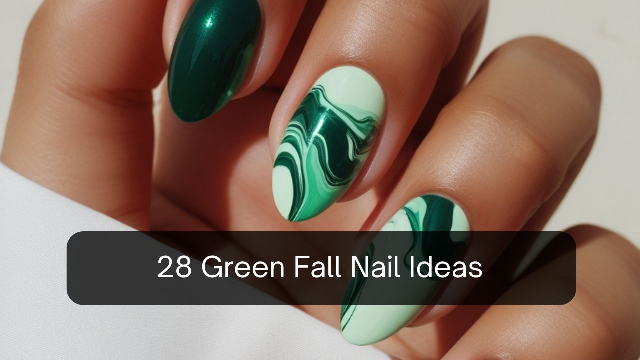 28 Green Fall Nail Ideas