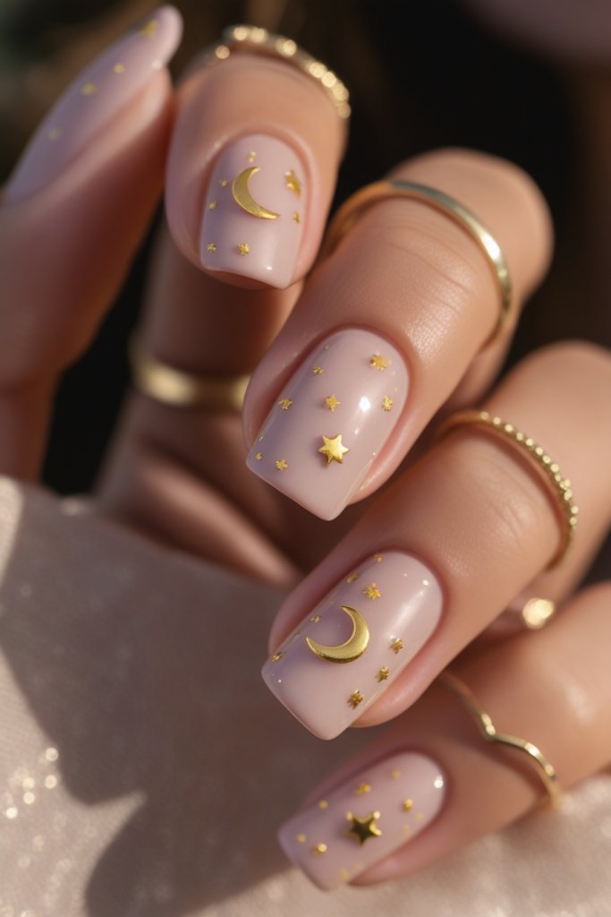 Celestial Accents nail
