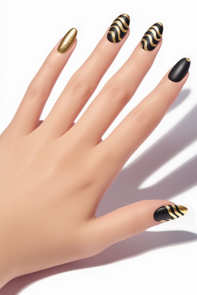 Disco Waves nail