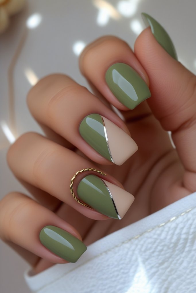 Olive Green nail