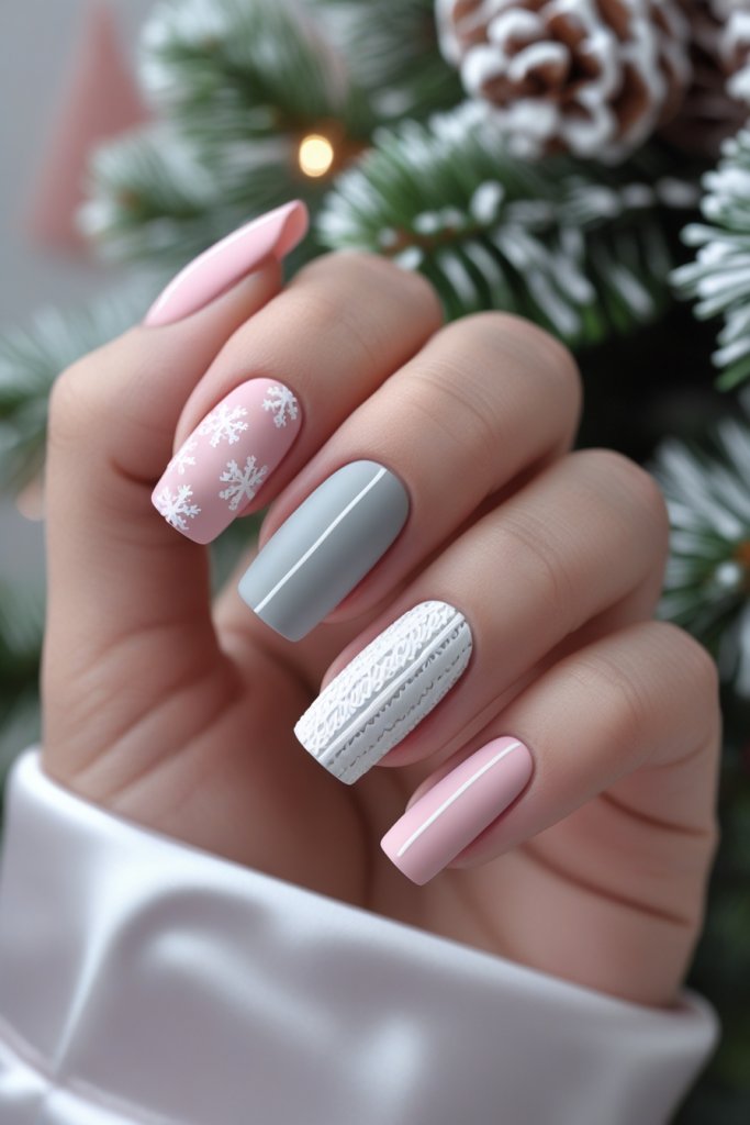 Snowy and Soft nail