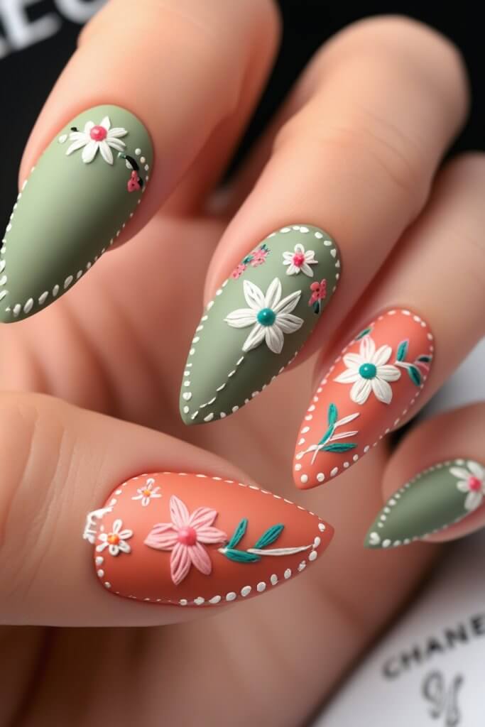 Sweetly Stitched nail